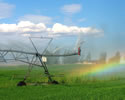 Irrigation creates Beautiful  Rainbow